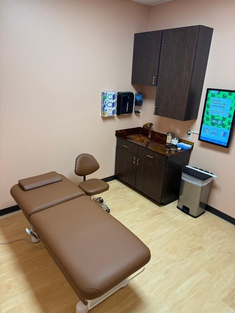 A private Prime Health exam room with a treatment table